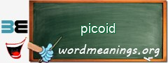 WordMeaning blackboard for picoid